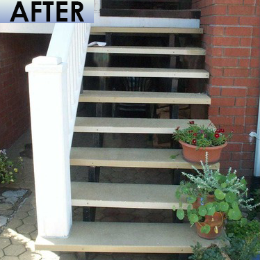 dynadeck, covered stair treads, stair solutions, f r p grating